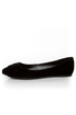 Bamboo Jump 29 Black Velvet Ruched Ballet Flats
