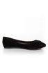 Bamboo Jump 29 Black Velvet Ruched Ballet Flats