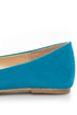Bamboo Jump 30 Turquoise and Green Cap-Toe Pointed Flats