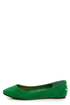Bamboo Jump 32 Green Heel-Studded Pointed Flats