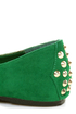 Bamboo Jump 32 Green Heel-Studded Pointed Flats