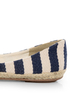 Bamboo Karri 09 Navy Canvas Striped Espadrille Flats