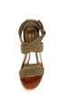 Bamboo Leanne 35 Olive Woven Espadrille Wedges