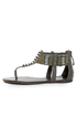 Bamboo Maniac 39 Grey Beaded Gladiator Sandals