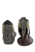 Bamboo Maniac 39 Grey Beaded Gladiator Sandals