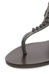 Bamboo Maniac 39 Grey Beaded Gladiator Sandals
