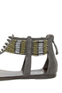 Bamboo Maniac 39 Grey Beaded Gladiator Sandals