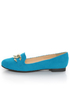 Bamboo Mansion 14 Turquoise Chain Smoking Slipper Flats