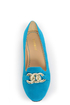 Bamboo Mansion 14 Turquoise Chain Smoking Slipper Flats