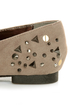 Bamboo Mansion 18 Taupe Studded Smoking Slipper Flats