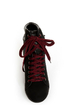 Bamboo Mariela 03 Black Lace-Up Wedge Sneakers