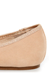 Bamboo Mirina 02 Nude Studded Metal Cap-Toe Ballet Flats
