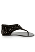 Bamboo Morris 25 Black Studded and Spiked Thong Sandals
