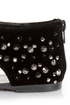 Bamboo Morris 25 Black Studded and Spiked Thong Sandals