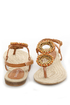Bamboo Moxi 01 Chestnut Bead Circle Thong Sandals