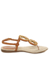 Bamboo Moxi 01 Chestnut Bead Circle Thong Sandals