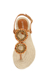 Bamboo Moxi 01 Chestnut Bead Circle Thong Sandals