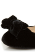 Bamboo Poet 01 Black Velvet Toe Bow Ballet Flats