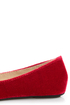 Bamboo Poet 01 Red Velvet Toe Bow Ballet Flats