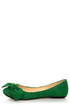 Bamboo Sami 10A Green Side Bow Ballet Flats