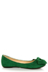 Bamboo Sami 10A Green Side Bow Ballet Flats