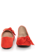 Bamboo Sami 10A Rust Orange Side Bow Ballet Flats