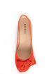 Bamboo Sami 10A Rust Orange Side Bow Ballet Flats