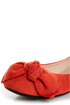 Bamboo Sami 10A Rust Orange Side Bow Ballet Flats