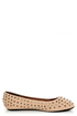 Bamboo Sami 25 Nude Rhinestone-Studded Ballet Flats