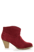 Bamboo Saratoga 01 Wine Red Ankle Booties