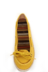 Bamboo Singing 01 Mustard Yellow Canvas Boat Shoe Skimmer Flats