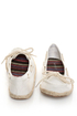 Bamboo Singing 01 White Canvas Boat Shoe Skimmer Flats