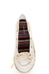 Bamboo Singing 01 White Canvas Boat Shoe Skimmer Flats