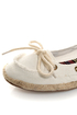 Bamboo Singing 01 White Canvas Boat Shoe Skimmer Flats