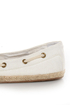 Bamboo Singing 01 White Canvas Boat Shoe Skimmer Flats