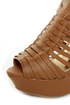Bamboo Smooch 06 Chestnut Huarache Platform Wedge Sandals
