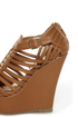 Bamboo Smooch 06 Chestnut Huarache Platform Wedge Sandals