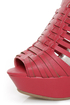 Bamboo Smooch 06 Coral Huarache Platform Wedge Sandals