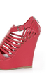 Bamboo Smooch 06 Coral Huarache Platform Wedge Sandals