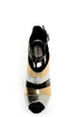 Bamboo Smooch 26 Black Multi Metallic Shootie Platform Wedges
