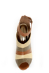 Bamboo Smooch 26 Chestnut Multi Shootie Platform Wedges