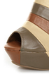 Bamboo Smooch 26 Chestnut Multi Shootie Platform Wedges