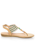 Bamboo Steno 09 Natural Multi Pastel Thong Sandals