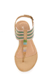 Bamboo Steno 09 Natural Multi Pastel Thong Sandals
