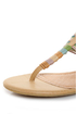 Bamboo Steno 09 Natural Multi Pastel Thong Sandals