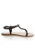 Bamboo Steno 20 Black Toe Ring T-Strap Spiked Sandals