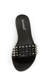 Bamboo Steno 21 Black Spiked Slide Sandals