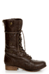 Bamboo Surprise 01 Brown Lace-Up Convertible Combat Boots