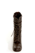 Bamboo Surprise 01 Brown Lace-Up Convertible Combat Boots
