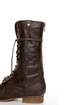 Bamboo Surprise 01 Brown Lace-Up Convertible Combat Boots